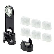 6 Charcoal Water Filters and Water Filter Holder Starter Kit Combo for Keurig 1.0 Coffee Machines by KozyCircle N2