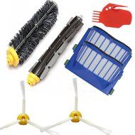 Iautomatic AeroVac Filter Hair Brush kit +side brush cleaning for iRobot Roomba 600 Series 585 595 600 620 630...