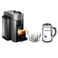 Nespresso A+GCC1-US-RE-NE VertuoLine Evoluo Coffee & Espresso Maker with Aeroccino Plus Milk Frother, Red N3