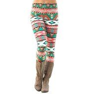 PHOTNO Fashion Women Lady Elasticity Skinny Tribal Printed Stretchy Pants Leggings N14