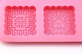 Cherryard 6-Cavity Square Shape Carve Patterns Mooncake Molds Biscuit Mold Cake molds Handmade Soap Molds,Home... N3
