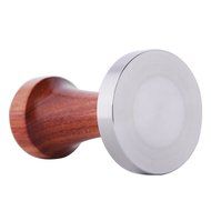 Jimei 49mm Flat Base Stainless Steel Coffee Tamper Tool With Wood Handle N4