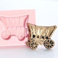 Covered Wagon Silicone Mold Easy to use with Chocolate, Fondant, Candy, Resin, Polymer Clay, Metal Clay. Jewelry... N4