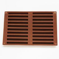 X-Haibei 20 Bars 10cm Length Strips Biscuit Chocolate Cookies Baking Jelly Silicone Mold N2