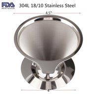 HiCollie Paperless Pour Over Coffee Dripper/Drip - Stainless Steel Double Mesh Reusable Coffee Filter/Stand/Pot... N2