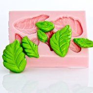 Tiny Rose Leaf Silicone Mold Food Safe Fondant, Gum paste, Resin, Polymer Clay Mold. Flexible silicone mold creates... N6