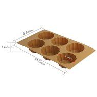 Astra Gourmet Silicone Muffin Pan 6-Cup Flower Shape Brioche Mold for Homemade Tart, Bundt, Cake, Cheesecake,... N2
