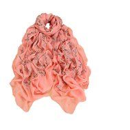 Banggood Women's Long Chiffon Scarf Wraps Printed Branches Leaves Scarf N2
