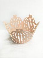 HUAL Cupcake Wrappers 50 Filigree Artistic Bake Cake Paper Cups Birdcage Lace Laser Cut Liner Baking Cup Muffin... N9