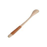Miraclekoo Wooden Coffee Tea Spoon with Line Long Handle Mixing Spoon,7.5- Inch, 4 Psc