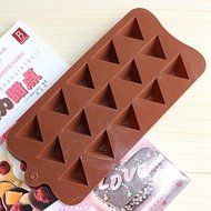 Sher Bakeware Silicone Triangle Baking Molds for Chocolate (Random Colors)