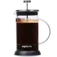 BrightSpring French Press Coffee & Tea Maker &ndash; 34-Ounce/8 Cup Heat Resistant Glass Filter Jug N2