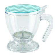 BonJour Coffee and Tea BPA-Free Plastic Smart Brewer, 19-1/2-Ounce, Blue Chevron