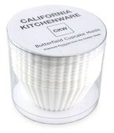 California Kitchenware Butterfield Silicone Cupcake Molds White (Set of 12) N2