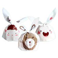 QTMY 60pcs Plastic Cute Rabbit Ear Food Package Cookie Candy Bags for Party Favors Supplies N5