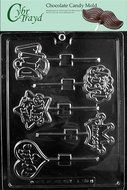Cybrtrayd K135 Girly Pops (Diva, Princess) Chocolate Candy Mold with Exclusive Cybrtrayd Copyrighted Chocolate...