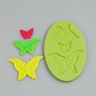 Sher Lace Butterflys Silicone Mold for Chocolate Polymer Clay Candy Sugarcraft Tools Cake Decoration Mould N2