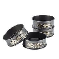 Cake Boss Novelty Nonstick Bakeware 4-Piece Springform Pan Set, Mini, Gray N7