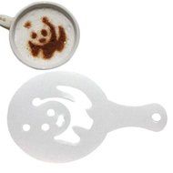 yueton Pack of 16 Cappuccino Coffee Barista Stencils Template Strew Pad Duster Spray N5