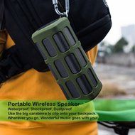 HugeHard Portable Wireless Bluetooth Speaker with 7000mAh Power Bank, Hi-fi Sound with Super Bass (Army Green) N6