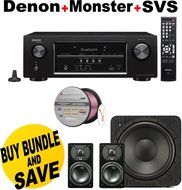 Denon AVR-S510BT 5.2 Channel Full 4K Ultra HD A/V Receiver With Bluetooth + SVS Prime Satellite 2.1 Premium Black...