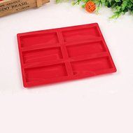 Generic Rectangle Silicone Chocolate Molds Red Color N2