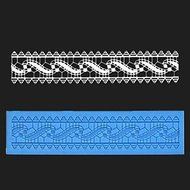Y&amp;XL&amp;H Lace Fondant Cake Chocolate Resin Clay Candy Silicone Mold Mat, L17cmW4.5cmH0.4cm