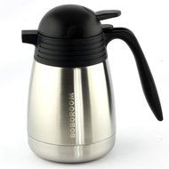 BOBOROOM 600ml Double Wall Vacuum Insulated 304 Stainless Steel Thermal Carafe / Coffee Pot, with Thumb Press...