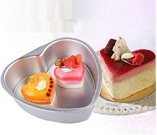 Astra shop 7 Inch Aluminum Heart Shape Cheesecake Pan Chiffon Cake Mold Baking Mould with Removable Bottom N2