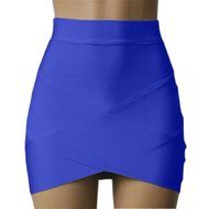 Phoneix Womens Candy Color Stretch Tight Office Lady Pleated Mini Skirt N5