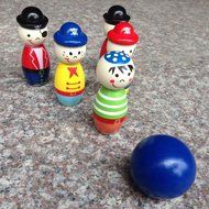 Bowling Ball ，BeautyVanChildren Toys Wooden Bowling Ball Skittle Funny Shape for Kids Game