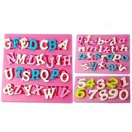 Sher FOUR-C Silicone Cupcake Molds Number Fondant Moulds,Fondant Decorating Tools Supplies Color Pink 3PCS/Set N2
