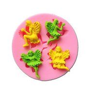 Anyana 4 Fairy Angel Silicone Fondant Mold Chocolate Polymer Clay Mould N2