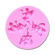 Anyana 4 Fairy Angel Silicone Fondant Mold Chocolate Polymer Clay Mould N3