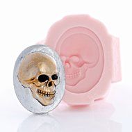 Gothic Skull Cameo Silicone Mold Food Safe Fondant, Chocolate, Candy, Resin, Polymer Clay, Jewelry, Craft Mold N8