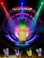 Portable Hi-Fi Wireless Bluetooth 4.0 DSP Speaker with Dazzle LED Light Powerful Sound Dream Speaker in Fantasy... N3