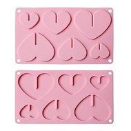 Y&amp;XL&amp;H Cookie Icecream Cake Sweet 3D Heart Chocolate Candy Silicone Mould Mold Tray Sugarcraft Baking Muffin Pan