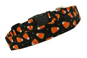 Halloween Flower Dog Collar/ Candy Corn Dog Collar and Flower by The Petal &amp; Bow (Candy Corn) N3