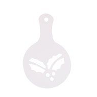 Christmas Designs PP Plastic Coffee Flowers Die Fancy Coffee Printing Template Model Milk Foam Spray Tool 8PCS... N5