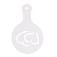 Christmas Designs PP Plastic Coffee Flowers Die Fancy Coffee Printing Template Model Milk Foam Spray Tool 8PCS... N10