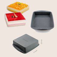 7.3&times;1.6 Inch BIG Square Cake Pan Bread Chocolate Pizza Baking Tray Silicone Mold N3