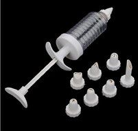 Autek 8 Tips Nozzle Cake Syringe Cupcake Decorating Icing Piping Gun Set Tool Kit New(3dmold-64) N4