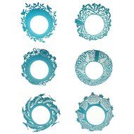 Bilipala Blue Cupcake Wrappers, Lace Cupcake Wrappers, Cupcake Liners, Pack of 60
