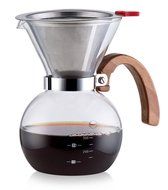 Diguo Pour Over Coffee Maker with Stainless Steel Permanent Filter Glass Coffee Maker Drip Pot (300ml/14oz/1-3... N11