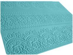 Lesirit Flower Pattern Silicone Fondant Cake Lace Embossed Cake Mold Mat (A) N3