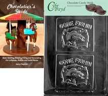 Cybrtrayd Gone Fishing Zodiac Sports Chocolate Candy Mold with Chocolatier's Guide Instructions Book Manual