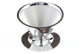 Maranello Caff&eacute; - Stainless Steel Pour Over Paperless Coffee Maker - Mesh Bottomed Cone Dripper and Cup Stand... N7