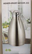 Premium 2L Vacuum Insulated Carafe/Coffee Carafe by Ksendalo, With Press Button Top, Double Wall/18/8 Austenitic... N4