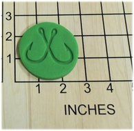 Fishing Hooks Fondant Cookie Cutter and Stamp #1368