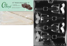 Cybrtrayd J034 Tooth Lolly Chocolate Candy Mold with Exclusive Cybrtrayd Copyrighted Chocolate Molding Instructions N7